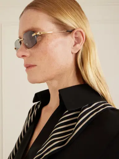 Cartier Eyewear Première De Cartier Round-frame Metal And Acetate Sunglasses | Thumbnail 5 Cartier Eyewear Première De Cartier Round-frame Metal And Acetate Sunglasses | Thumbnail 5