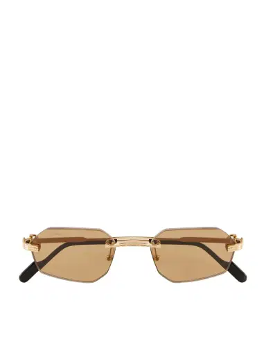Cartier Eyewear Rounded-frame Metal Sunglasses | Thumbnail 1