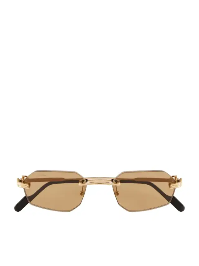 Rounded-frame Metal Sunglasses