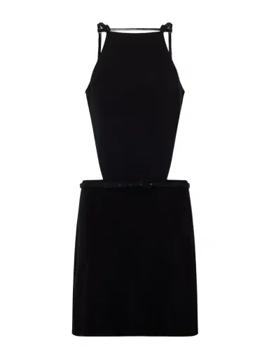 Courrèges Open Back Jersey Mini Dress | Thumbnail 1 Courrèges Open Back Jersey Mini Dress | Thumbnail 1