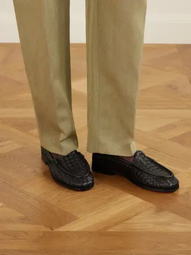 Bottega Veneta Silenzio Intrecciato Leather Loafers | Thumbnail 2