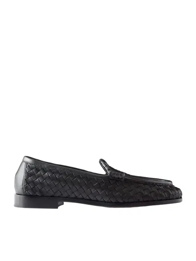 Silenzio Intrecciato Leather Loafers