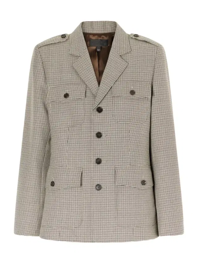 Hazel Houndstooth Wool Jacket