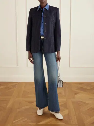Nili Lotan Gertrude Pinstripe Wool-twill Jacket | Thumbnail 2 Nili Lotan Gertrude Pinstripe Wool-twill Jacket | Thumbnail 2