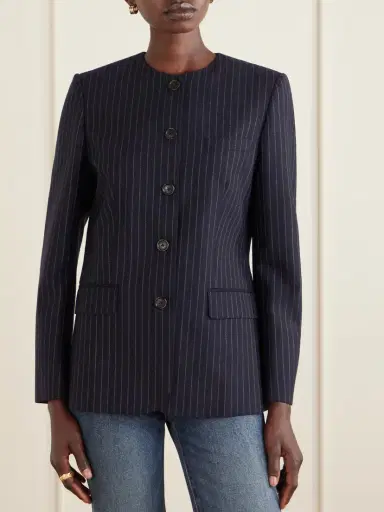 Nili Lotan Gertrude Pinstripe Wool-twill Jacket | Thumbnail 3 Nili Lotan Gertrude Pinstripe Wool-twill Jacket | Thumbnail 3