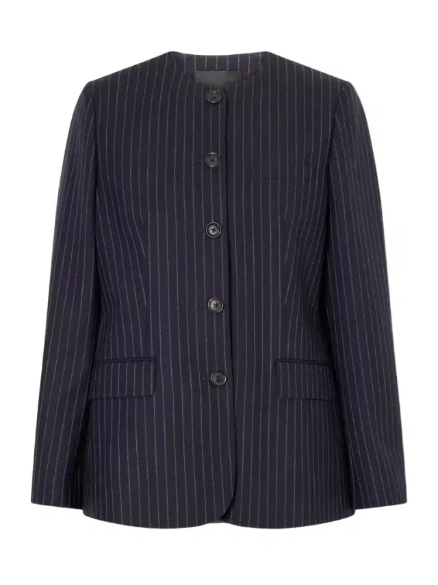 Gertrude Pinstripe Wool-twill Jacket