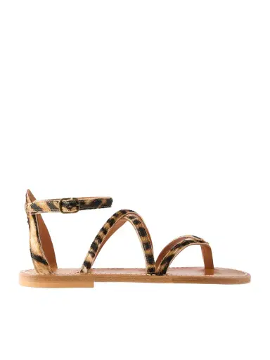 K Jacques St Tropez Epicure Leopard-print Calf Hair Thong Sandals | Thumbnail 1