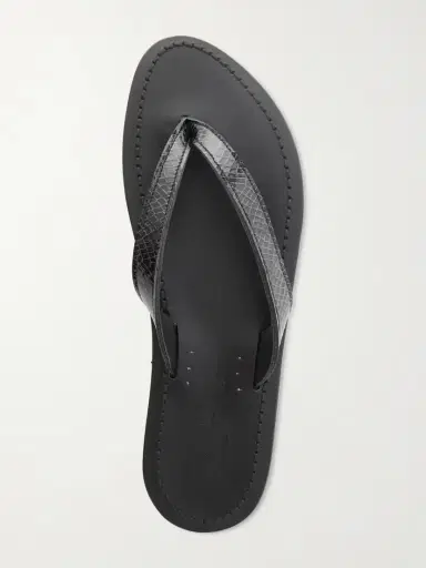 K Jacques St Tropez Torino Snake-effect Leather Thong Sandals | Thumbnail 6