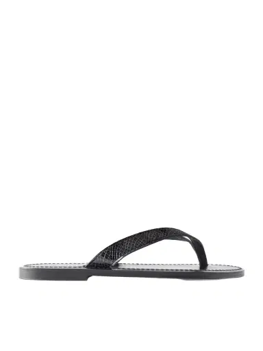 K Jacques St Tropez Torino Snake-effect Leather Thong Sandals | Thumbnail 1