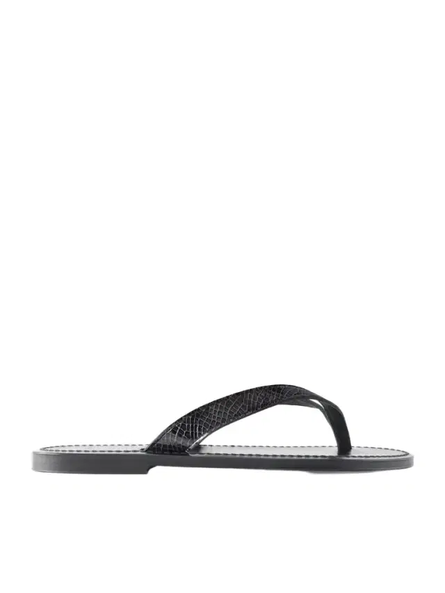 K Jacques St Tropez Torino Snake-effect Leather Thong Sandals