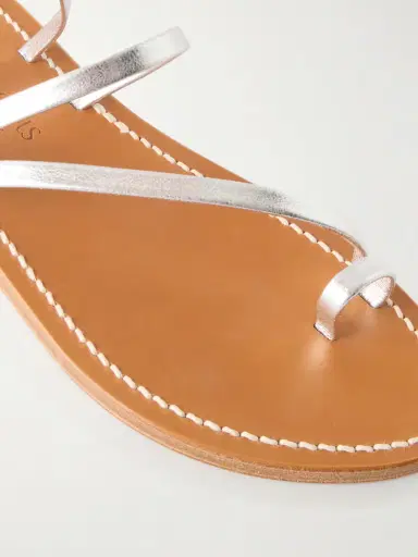 K Jacques St Tropez Widow Metallic Leather Thong Sandals | Thumbnail 5
