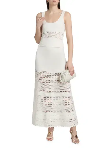 Simkhai Women's Fitzgerald Open Stitch Knit Tank - Ivory - Size XS | Thumbnail 2 Simkhai Women's Fitzgerald Open Stitch Knit Tank - Ivory - Size XS | Thumbnail 2