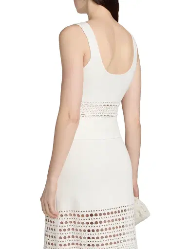 Simkhai Women's Fitzgerald Open Stitch Knit Tank - Ivory - Size XS | Thumbnail 5 Simkhai Women's Fitzgerald Open Stitch Knit Tank - Ivory - Size XS | Thumbnail 5