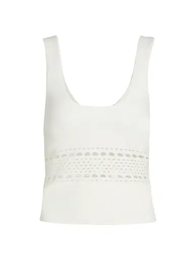 Simkhai Women's Fitzgerald Open Stitch Knit Tank - Ivory - Size XS | Thumbnail 1 Simkhai Women's Fitzgerald Open Stitch Knit Tank - Ivory - Size XS | Thumbnail 1