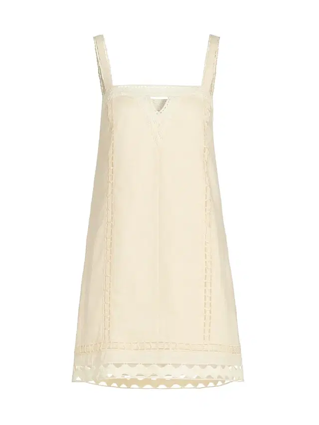 SIMKHAI Women's Jasmine Linen Lace Minidress - Sand