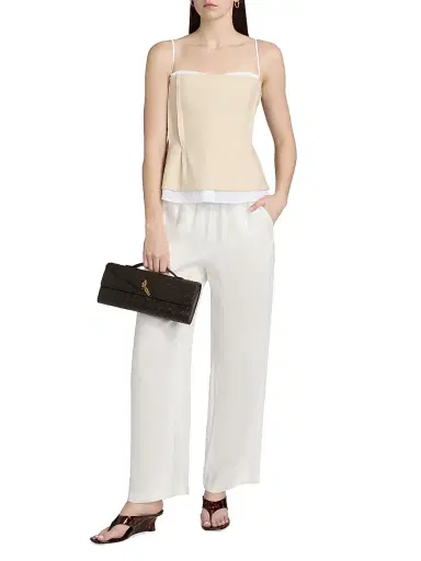 Simkhai Women's Cayden Linen Bustier Top - Sand Multi | Thumbnail 2