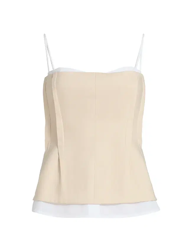 Women's Cayden Linen Bustier Top - Sand Multi
