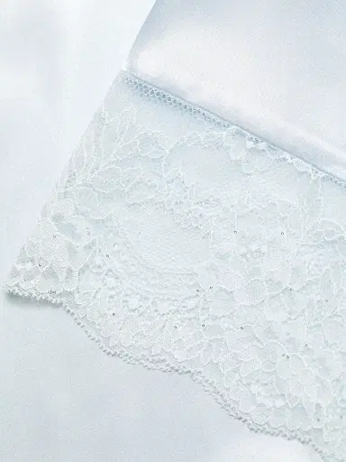 In Bloom Women's Annie Lace-Trim Satin Chemise - Pale Blue | Thumbnail 6
