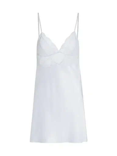 In Bloom Women's Annie Lace-Trim Satin Chemise - Pale Blue | Thumbnail 1