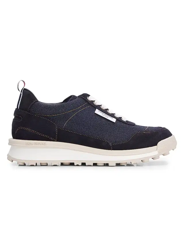 Thom Browne Women's Alumni Denim Trainer Sneakers - Navy