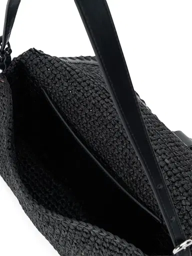 STAUD Women's Harlow Raffia Shoulder Bag - Black | Thumbnail 3 STAUD Women's Harlow Raffia Shoulder Bag - Black | Thumbnail 3