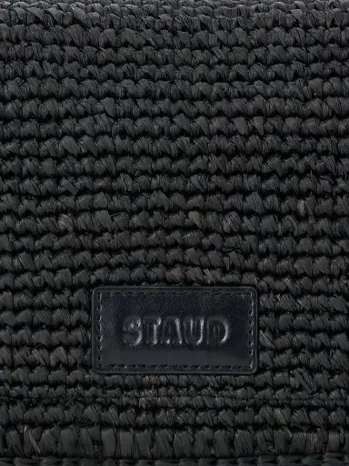 STAUD Women's Harlow Raffia Shoulder Bag - Black | Thumbnail 4 STAUD Women's Harlow Raffia Shoulder Bag - Black | Thumbnail 4