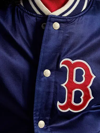 Polo Ralph Lauren Men's Red Sox Cotton-Blend Satin Bomber Jacket - Dark Cobalt - Size XXL | Thumbnail 6 Polo Ralph Lauren Men's Red Sox Cotton-Blend Satin Bomber Jacket - Dark Cobalt - Size XXL | Thumbnail 6