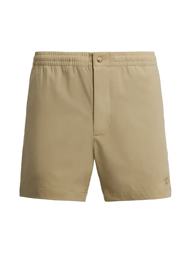 Polo Ralph Lauren Men's Elasticized Waistband Mid-Rise Trunks - Coastal Beige Tonal