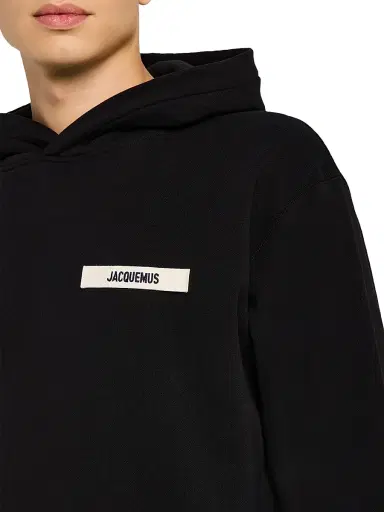 Jacquemus Men's Logo Fleece Hoodie - Black - Size XXL | Thumbnail 5 Jacquemus Men's Logo Fleece Hoodie - Black - Size XXL | Thumbnail 5