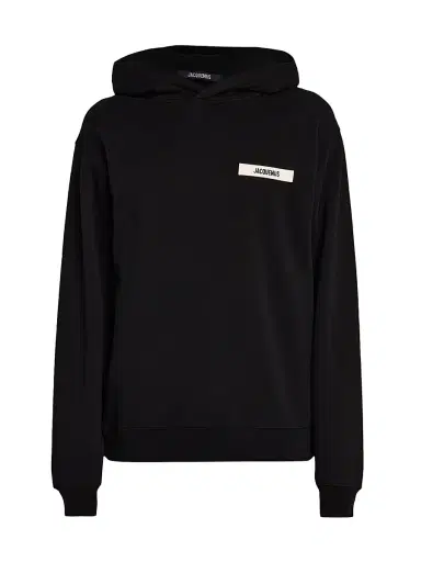 Jacquemus Men's Logo Fleece Hoodie - Black - Size XXL | Thumbnail 1 Jacquemus Men's Logo Fleece Hoodie - Black - Size XXL | Thumbnail 1