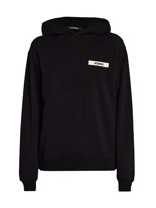 Jacquemus Men's Logo Fleece Hoodie - Black