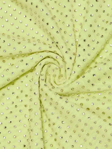 AREA Women's Embellished Mesh Scoopneck Maxi Dress - Limoncello | Thumbnail 7 AREA Women's Embellished Mesh Scoopneck Maxi Dress - Limoncello | Thumbnail 7