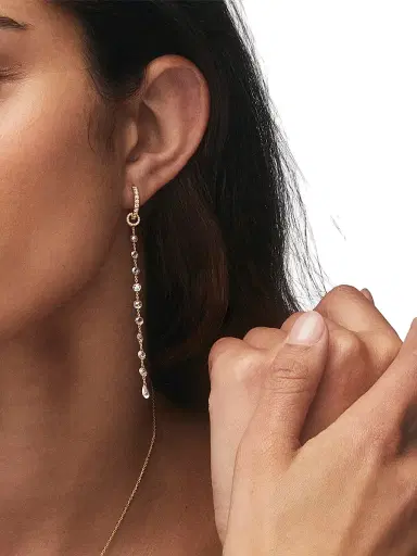 64 Facets Women's Ethereal 18K White Gold & 2.26 TCW Diamond Drop Earrings - White Gold | Thumbnail 3