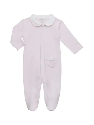 Kissy Kissy Baby's New Beginnings Kissy Cotton Footie - Pink - Size 6 Months | Thumbnail 1