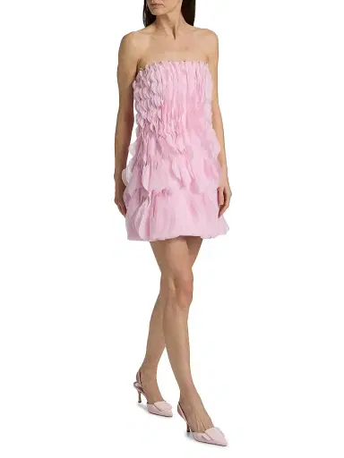 Amur Women's Christine Tiered-Petal Strapless Minidress - Lumen Lavender - Size 12 | Thumbnail 2 Amur Women's Christine Tiered-Petal Strapless Minidress - Lumen Lavender - Size 12 | Thumbnail 2