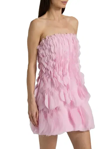 Amur Women's Christine Tiered-Petal Strapless Minidress - Lumen Lavender - Size 12 | Thumbnail 4 Amur Women's Christine Tiered-Petal Strapless Minidress - Lumen Lavender - Size 12 | Thumbnail 4