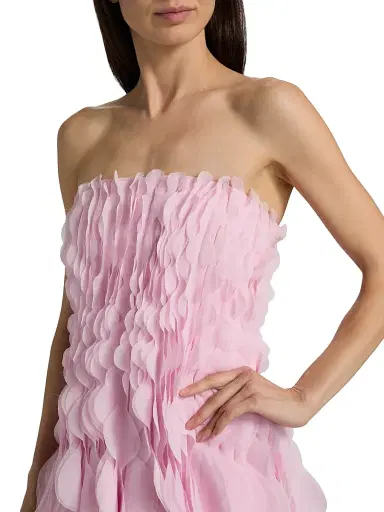 Amur Women's Christine Tiered-Petal Strapless Minidress - Lumen Lavender - Size 12 | Thumbnail 6 Amur Women's Christine Tiered-Petal Strapless Minidress - Lumen Lavender - Size 12 | Thumbnail 6
