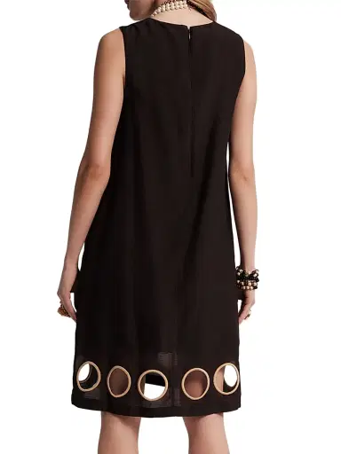 Frances Valentine Women's Lilly Cut-Out Minidress - Black Taupe - Size Large | Thumbnail 3 Frances Valentine Women's Lilly Cut-Out Minidress - Black Taupe - Size Large | Thumbnail 3