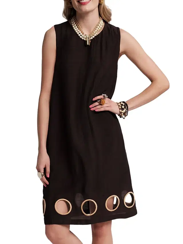 Women's Lilly Cut-Out Minidress - Black Taupe Women's Lilly Cut-Out Minidress - Black Taupe