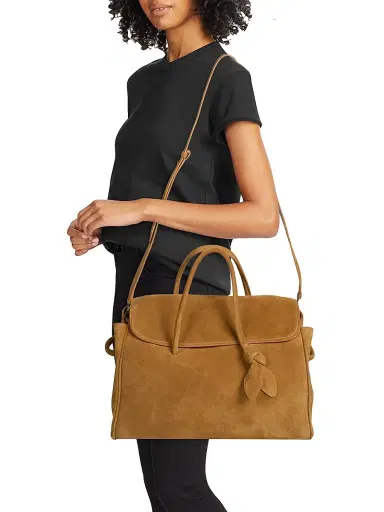 Jacquemus Men's Le Cabas Turismo Suede Tote Bag - Camel | Thumbnail 2