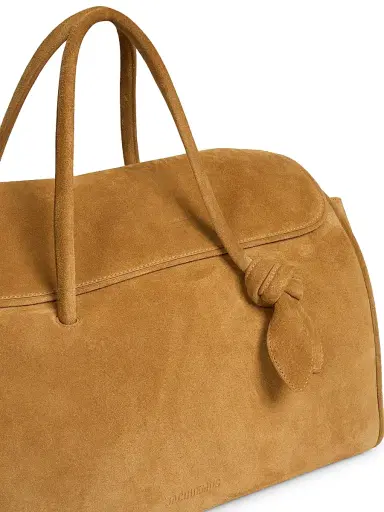 Jacquemus Men's Le Cabas Turismo Suede Tote Bag - Camel | Thumbnail 4