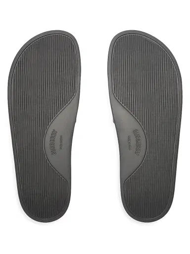 Burberry Men's Furley Check Slides - Lead Grey - Size 14 Sandals | Thumbnail 5