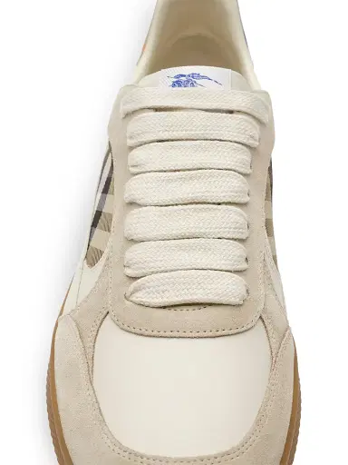 Burberry Men's Terrace Check Leather & Suede Low-Top Sneakers - Dove Beige - Size 13 | Thumbnail 6 Burberry Men's Terrace Check Leather & Suede Low-Top Sneakers - Dove Beige - Size 13 | Thumbnail 6