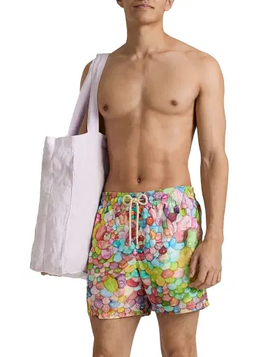 Vilebrequin Men's Multicolor Bubble Print Swim Shorts | Thumbnail 3 Vilebrequin Men's Multicolor Bubble Print Swim Shorts | Thumbnail 3