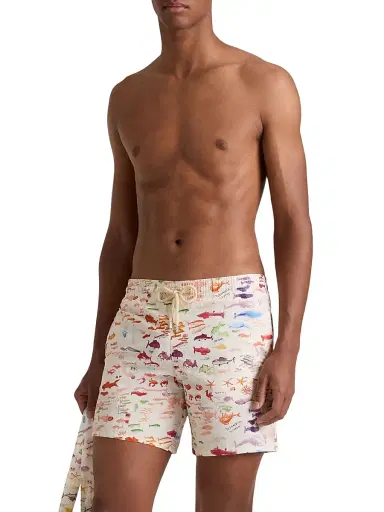 Vilebrequin Men's X Fabrice Hyber Pescador Swim Shorts | Thumbnail 3 Vilebrequin Men's X Fabrice Hyber Pescador Swim Shorts | Thumbnail 3