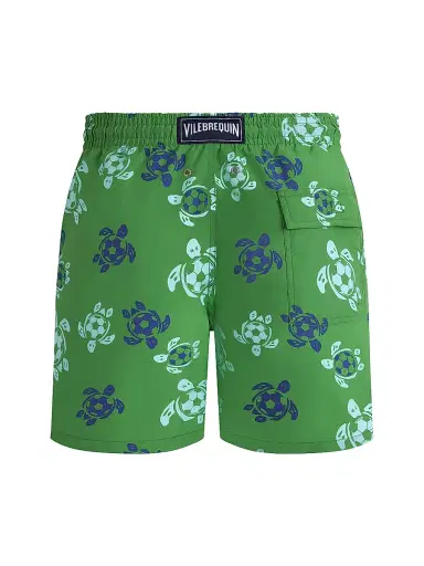 Vilebrequin Men's Soccer Turtles Swim Shorts - Jungle Green - Size XXL | Thumbnail 2