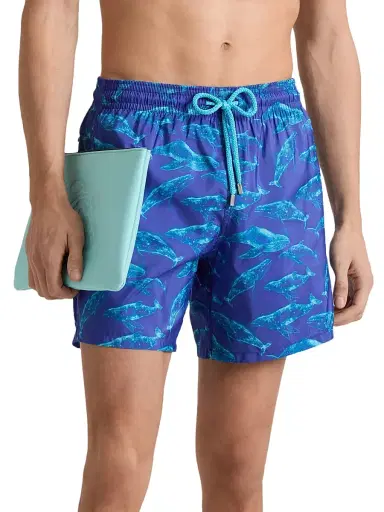 Vilebrequin Men's Sparkling Whales Packable Swim Shorts - Royal Skies - Size XXXL | Thumbnail 3 Vilebrequin Men's Sparkling Whales Packable Swim Shorts - Royal Skies - Size XXXL | Thumbnail 3
