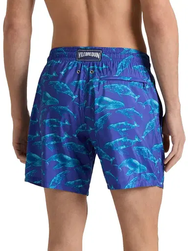Vilebrequin Men's Sparkling Whales Packable Swim Shorts - Royal Skies - Size XXXL | Thumbnail 4 Vilebrequin Men's Sparkling Whales Packable Swim Shorts - Royal Skies - Size XXXL | Thumbnail 4