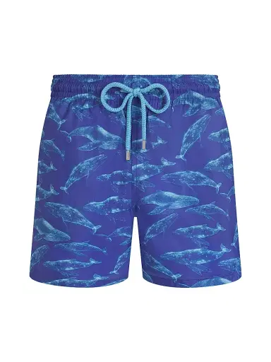 Vilebrequin Men's Sparkling Whales Packable Swim Shorts - Royal Skies - Size XXXL | Thumbnail 1 Vilebrequin Men's Sparkling Whales Packable Swim Shorts - Royal Skies - Size XXXL | Thumbnail 1