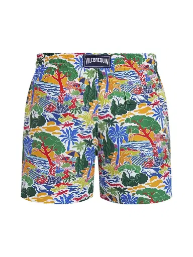 Vilebrequin Men's Seaside Life Swim Shorts - White - Size XXL | Thumbnail 2 Vilebrequin Men's Seaside Life Swim Shorts - White - Size XXL | Thumbnail 2